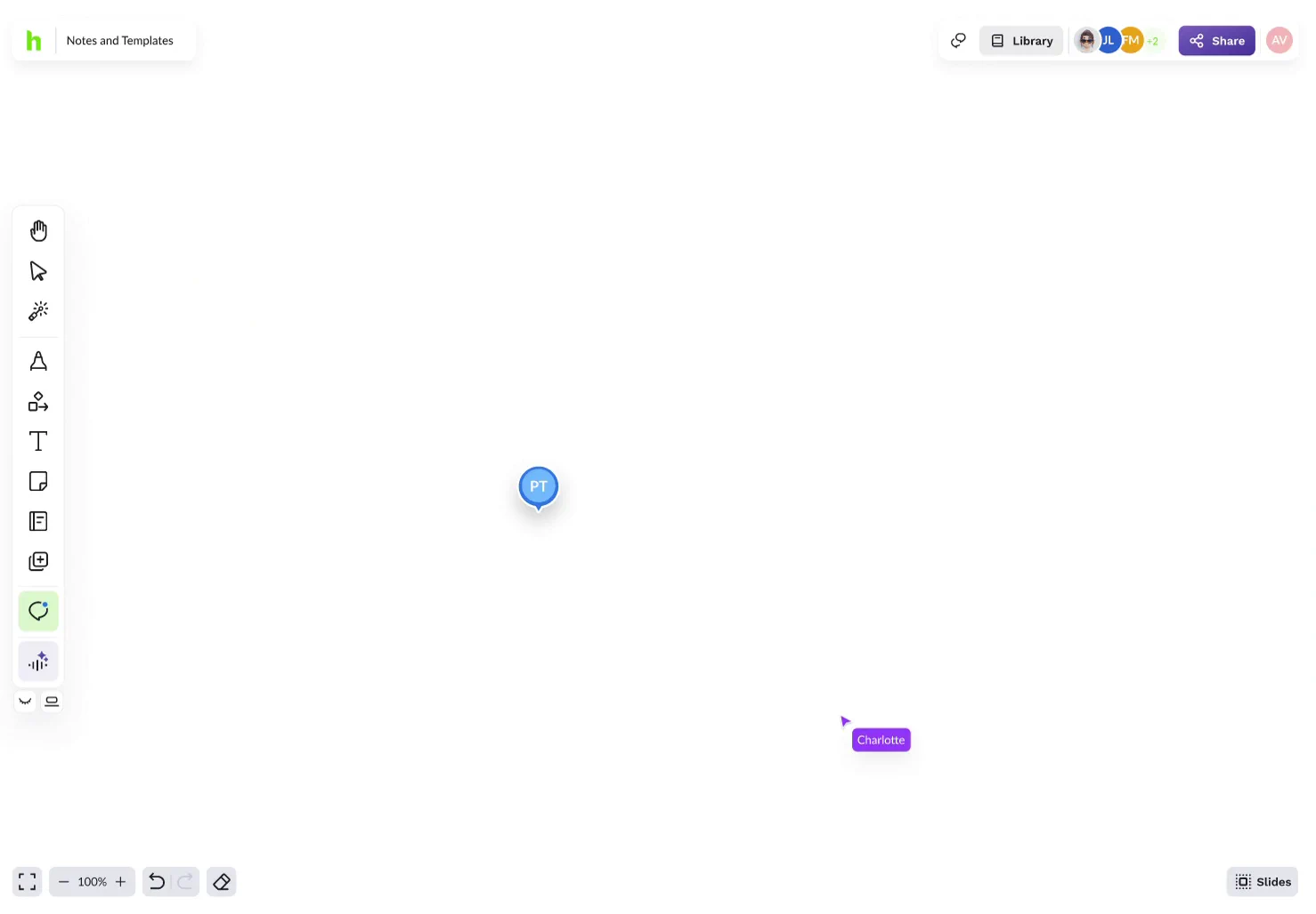 The notepad and sticky notes feature being used.